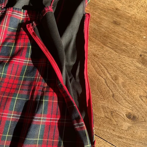 Cider Red and Black Plaid Dress - Picture 7 of 9